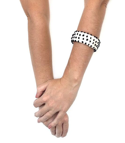 White polka dots bracelet